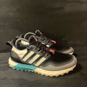 Adidas UltraBoost All Terrain Men’s Size 8.5 Black Hi-Res Aqua Sneakers EG8099